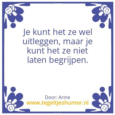 Tegeltje: uitleg