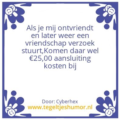 Tegeltje: Vriendjes