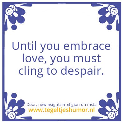 Tegeltje: embrace love