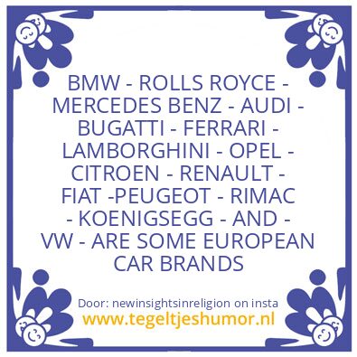 Tegeltje: Tariffs..