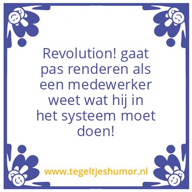 Tegeltje: Revolution!