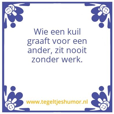 Tegeltje: Kuil