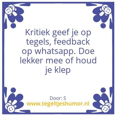 Tegeltje: D
