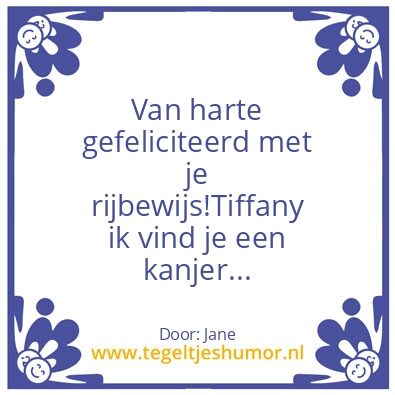 Tegeltje: rijbewijs