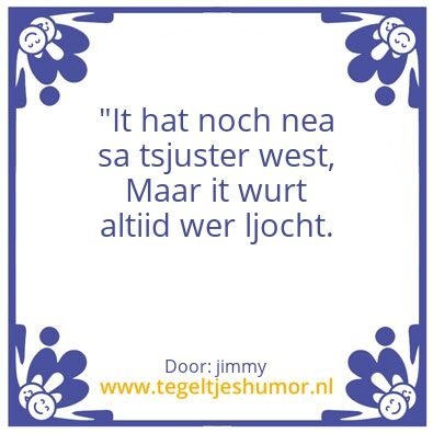 Tegeltje: tekst