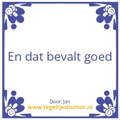 Tegeltje: niets