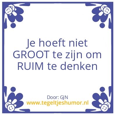 Tegeltje: Groot