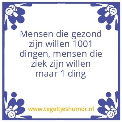Tegeltje: Gezond