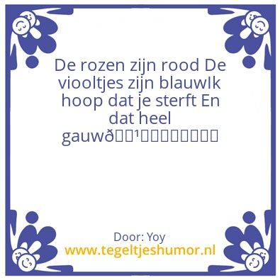 Tegeltje: ?
