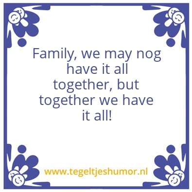 Tegeltje: Familie