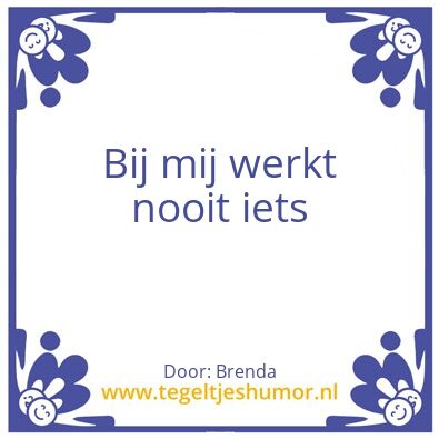 Tegeltje: test
