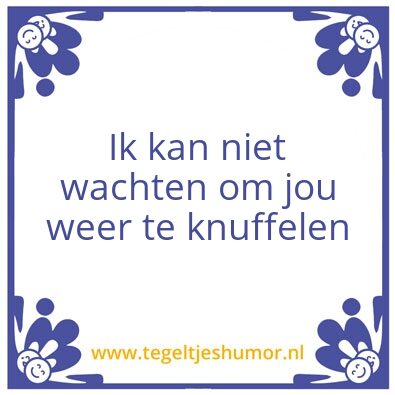 Tegeltje: Knuffelen