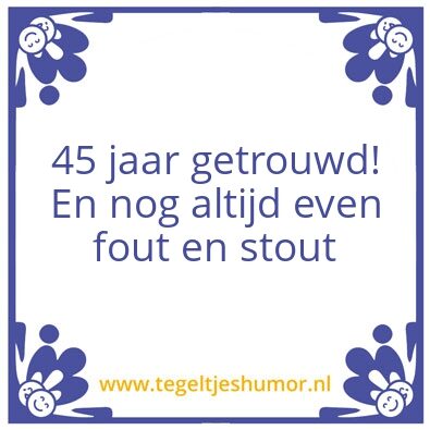 Tegeltje: Opa en oma