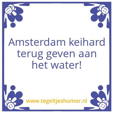 Tegeltje: Amsterwater