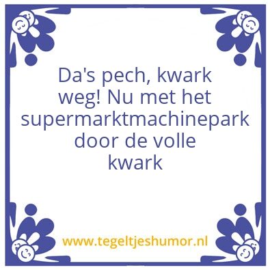Tegeltje: Vallende kwark