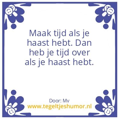 Tegeltje: Tijd