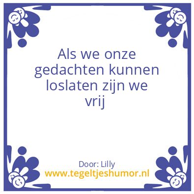 Tegeltje: Loslaten