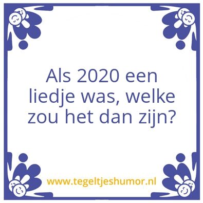 Tegeltje: 2020