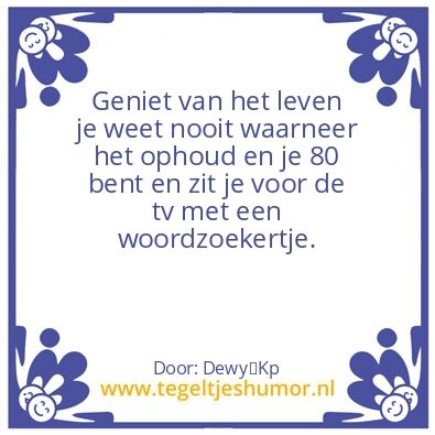 Tegeltje: Tipische momenten