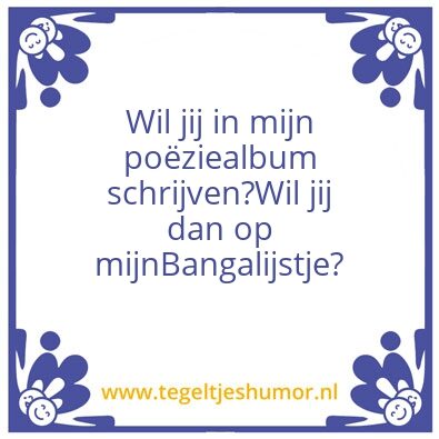 Tegeltje: Poezie