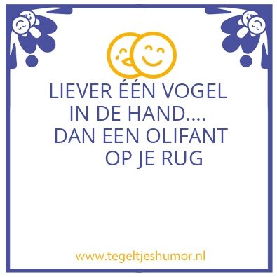 Tegeltje: O L I F A N T
