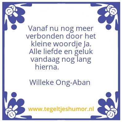 Tegeltje: Huwelijk Wolf