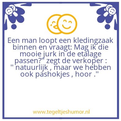 Tegeltje: Kleding