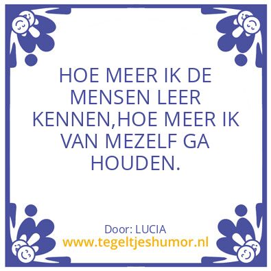 Tegeltje: MENSEN