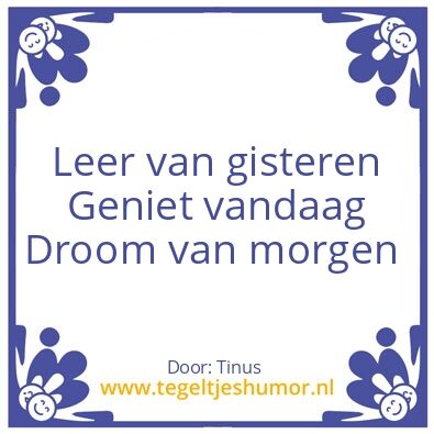 Tegeltje: Leef