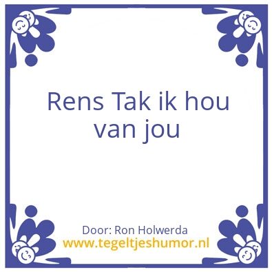 Tegeltje: Ron’s idee