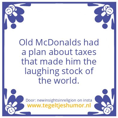 Tegeltje: Old McDonalds