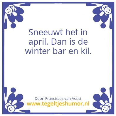 Tegeltje: Sneeuw