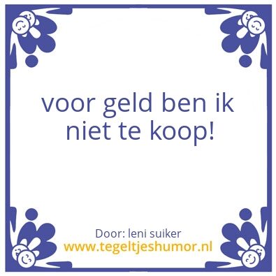 Tegeltje: geld