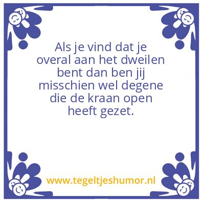Tegeltje: Geërgerd