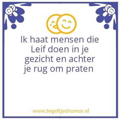 Tegeltje: Lief