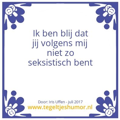 Tegeltje: Mooi