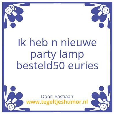 Tegeltje: .