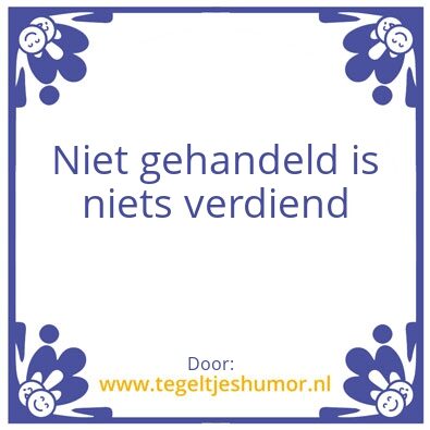 Tegeltje: Handel
