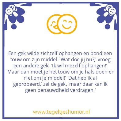 Tegeltje: Gek