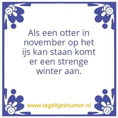Tegeltje: Winters