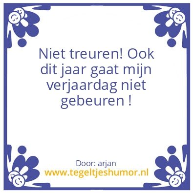Tegeltje: verjaardag