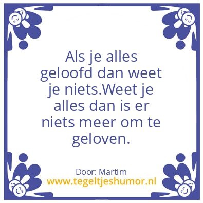 Tegeltje: Geloof