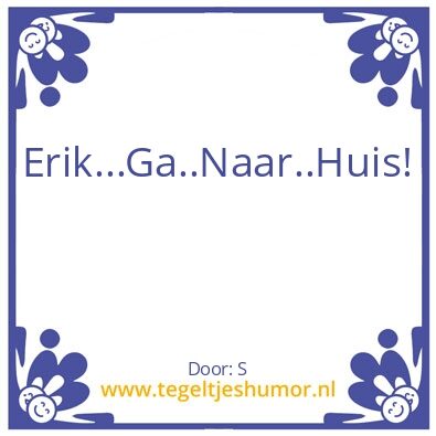 Tegeltje: Erik
