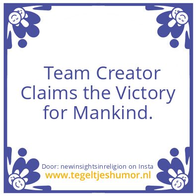 Tegeltje: Team Creator  = Power.