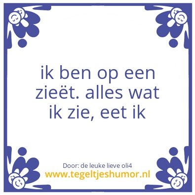 Tegeltje: tegeltje voor tes