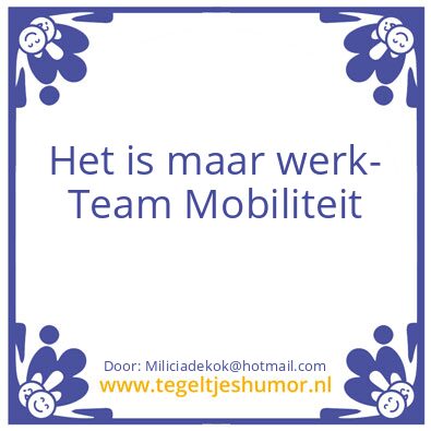 Tegeltje: Werk