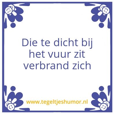 Tegeltje: Vuur