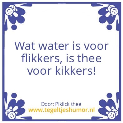 Tegeltje: Thee