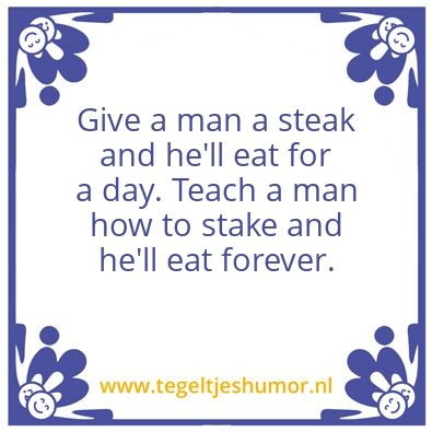 Tegeltje: Steak/stake