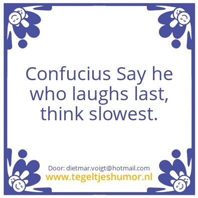 Tegeltje: Confucius